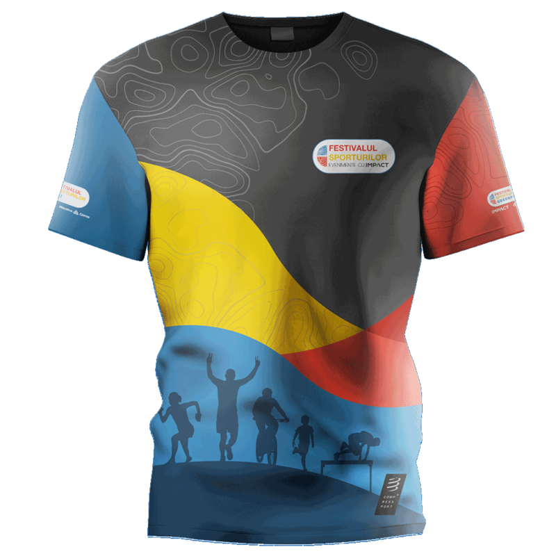 tricou tehnic de alergare personalizat pentru barbati - festivalul sporturilor - un eveniment cu impact