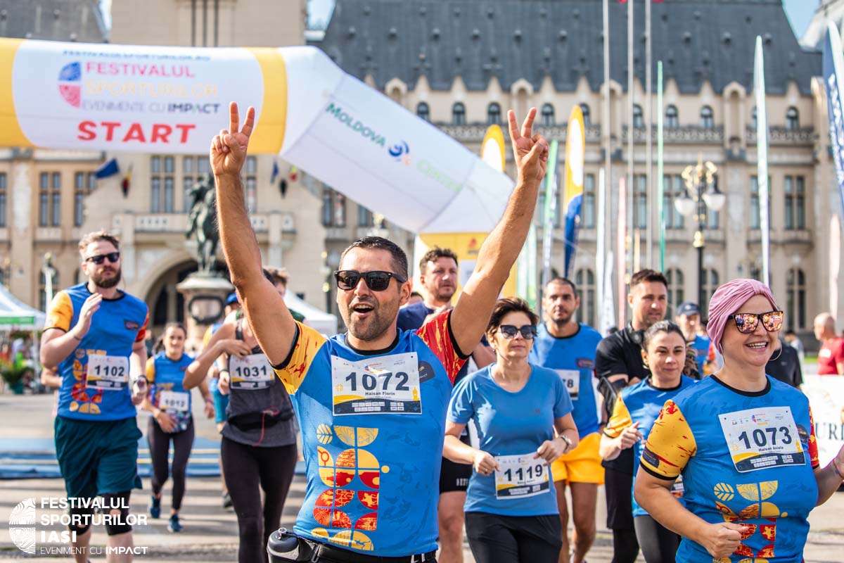 Start concurs de alergare pe șosea - Festivalul Sporturilor Iași