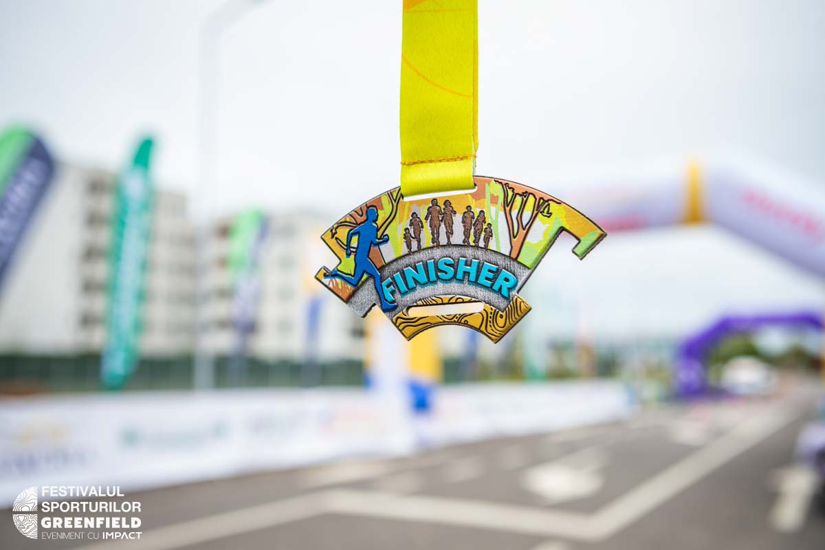 Medalie de finisher concurs de pentru copii București - Festivalul Sporturilor Greenfield