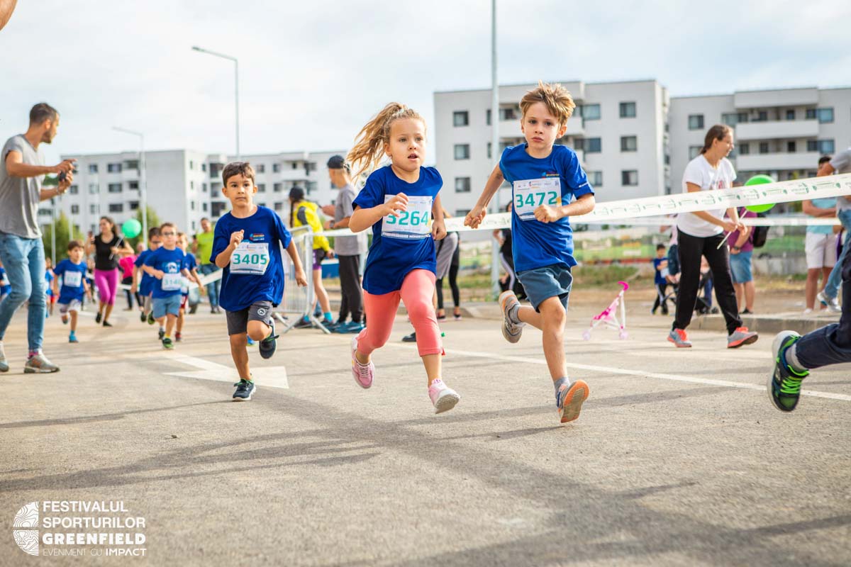 Cursa copiilor - concurs de alergare pentru copii București - Festivalul Sporturilor Greenfield